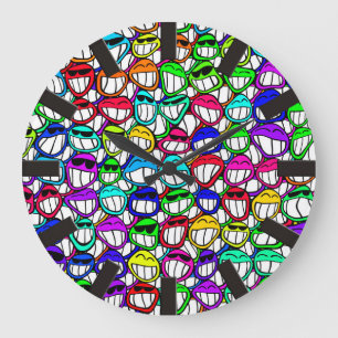 COOL SMILING FACES GROUP GROßE WANDUHR