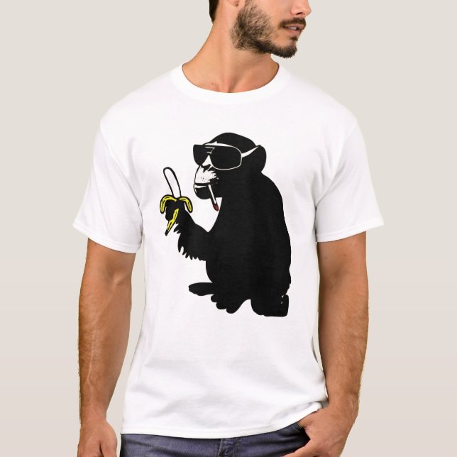 cool smoking monkey T-Shirt (Vorderseite)