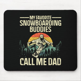 Cool Snowboarden Kunst Vater Pater Snowboard Snowb Mousepad
