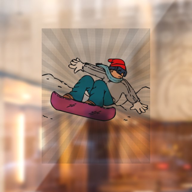 Cool Snowboarden | Snowboarder |Snowboard Fensteraufkleber (Blatt 2)