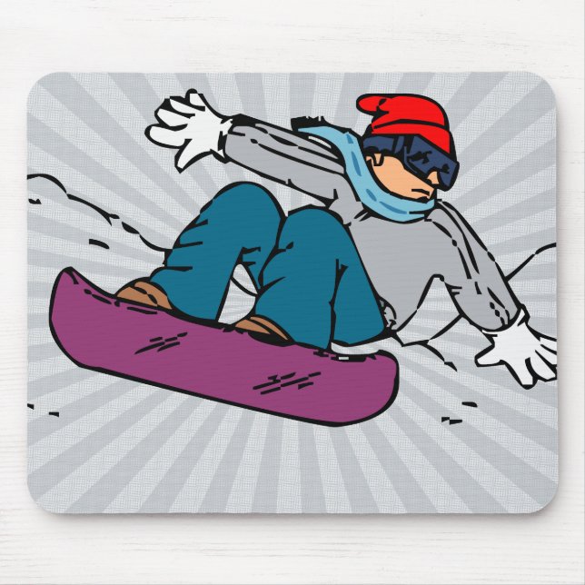 Cool Snowboarden | Snowboarder |Snowboard Mousepad (Vorne)