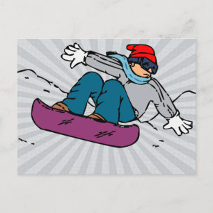 Cool Snowboarden   Snowboarder  Snowboard Postkarte
