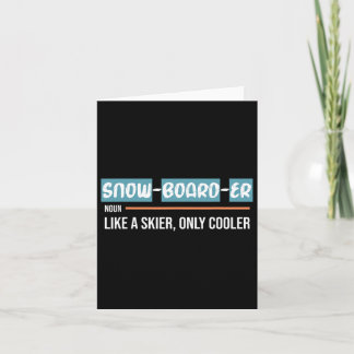 Cool Snowboarder Shirt Funny Winter Snowboarden T Karte