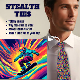 Cool Snowboarder Stealth Neck Tie Krawatte