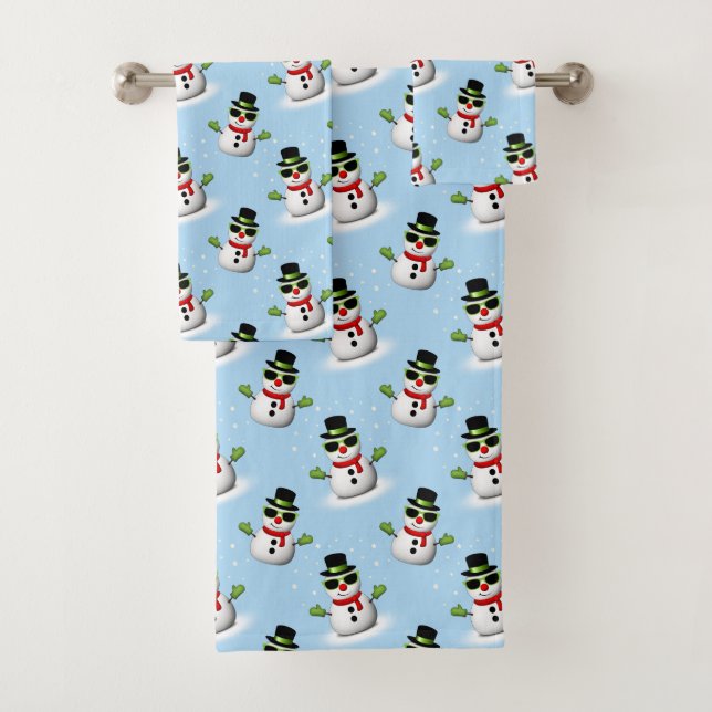 Cool Snowman Noël motif bleu hiver (En situation)