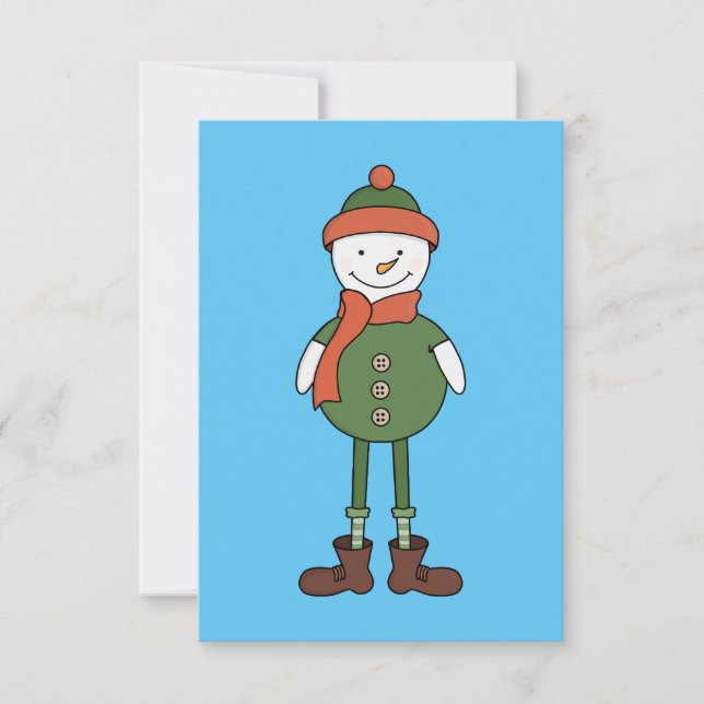 Cool Snowman RSVP Karte (Vorderseite)