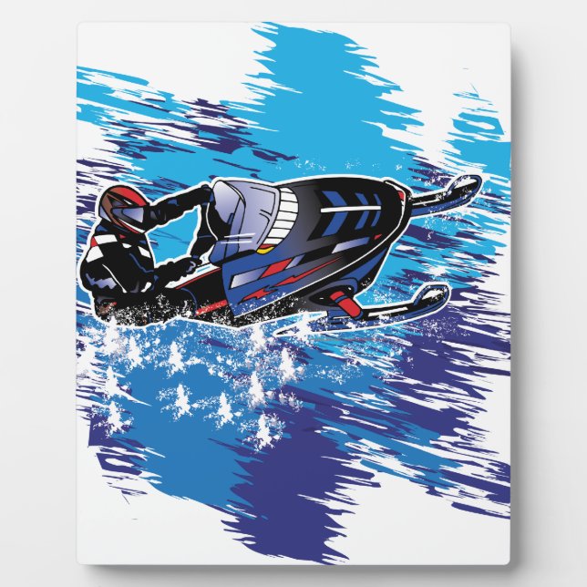 Cool Snowmobiler Fotoplatte (Vorderseite)