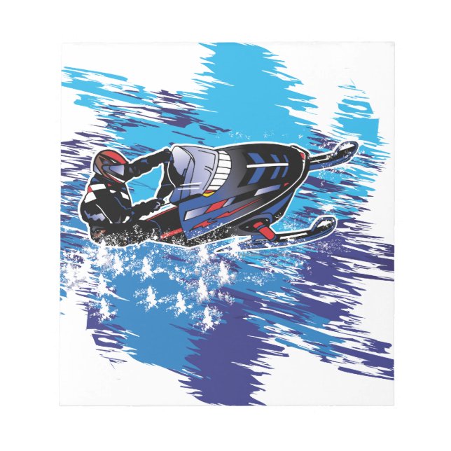 Cool Snowmobiler Notizblock (Vorderseite)