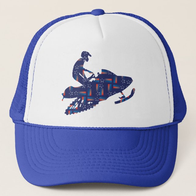 Cool Snowmobiler Truckerkappe (Vorderseite)
