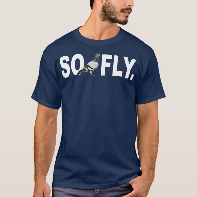 Cool So Fly Funny Taube Whispern Pet Bird T-Shirt (Vorderseite)