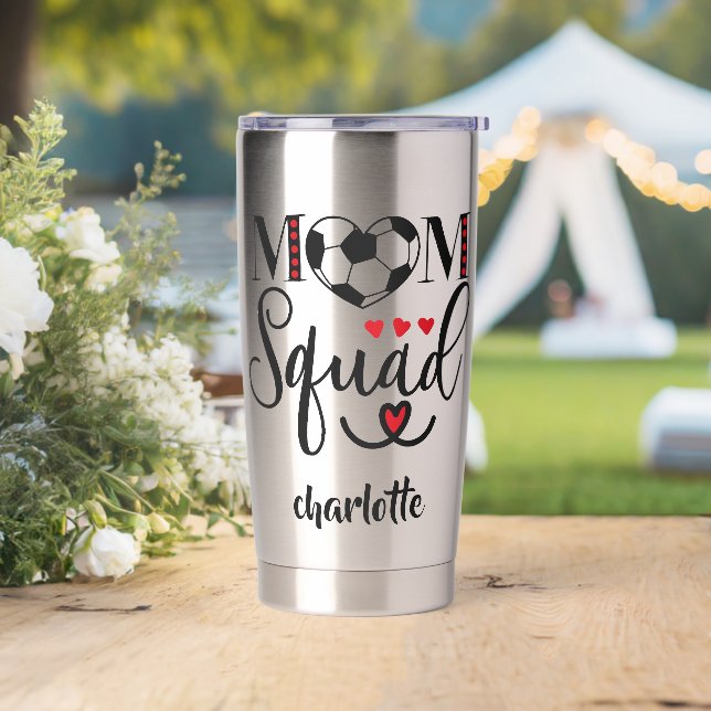 Cool Soccer Mama Squad Hört Personalisiert Thermobecher (Hochzeit)