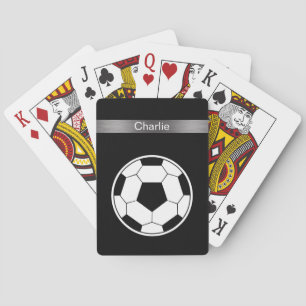Cool Soccer Theme Personalized Playing Cards Spielkarten