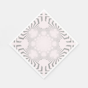 Cool Soft White Zebra Print Napkins Serviette