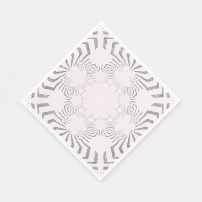 Cool Soft White Zebra Print Napkins Serviette (Ecke)