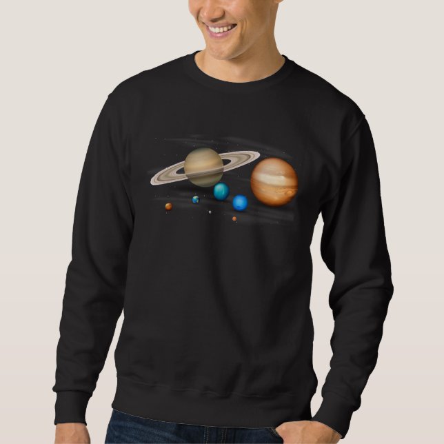 Cool Solar System for Men Women Kids Sweatshirt (Vorderseite)