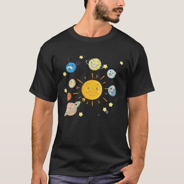 Cool Solar System for Men Women Kids T-Shirt (Vorderseite)