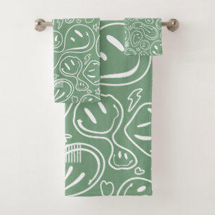 Cool Sourire Visage Melting Sourire Motif Sage Ver