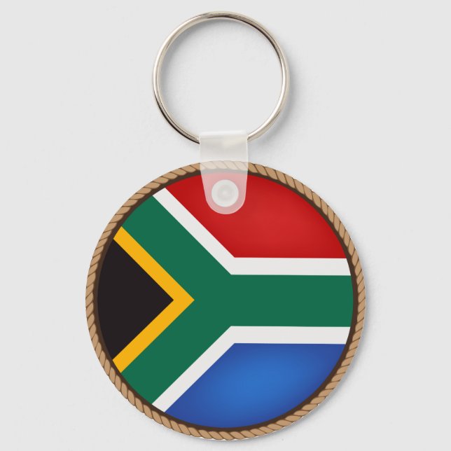 Cool South Africa Flag Seal Schlüsselanhänger (Vorderseite)