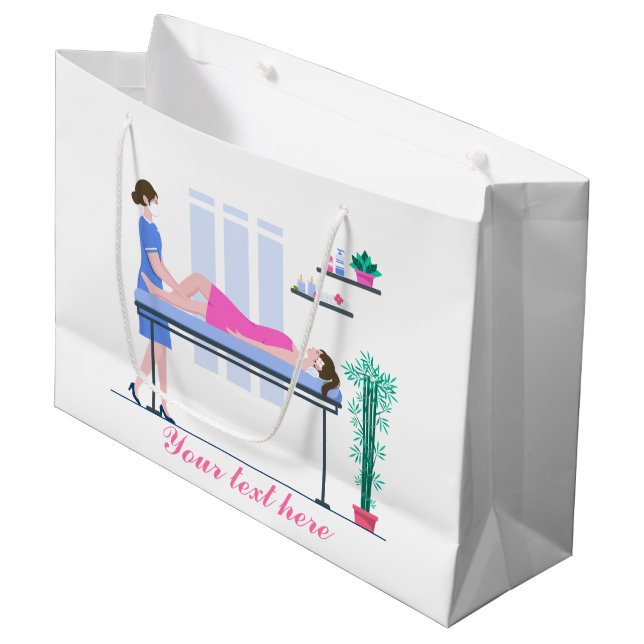 cool spa amoureux de fête ajouter texte Grand sac  (Devant Angle)