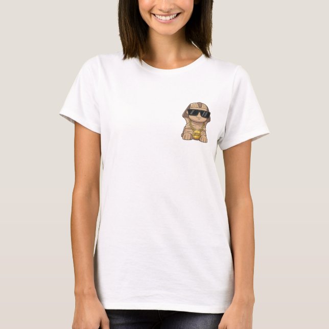 Cool Sphinx with Bling & Shades T-Shirt (Vorderseite)
