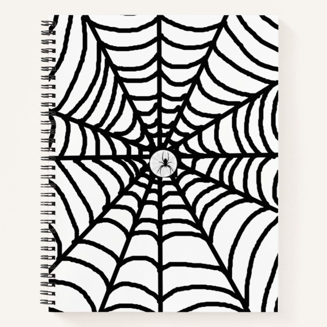 Cool Spider Web Spiral Notebook Notizbuch (Vorderseite)