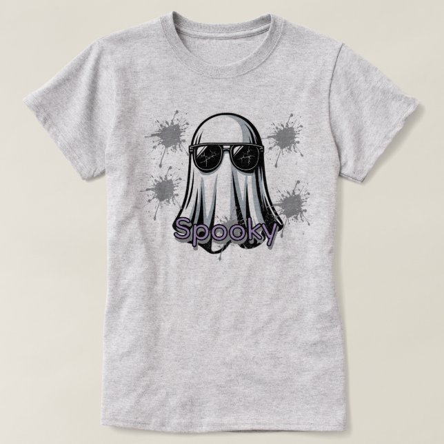 Cool Spooky Ghost T - Shirt (Design vorne)