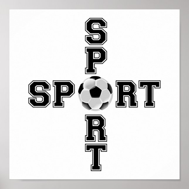Cool-Sport-Fußball-Kreuz Poster (Vorne)