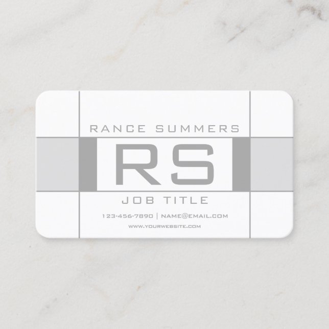 Cool Sporty Geometric Visitenkarte (Vorderseite)