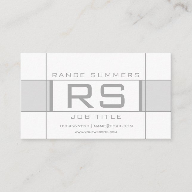 Cool Sporty Geometric Visitenkarte (Vorderseite)