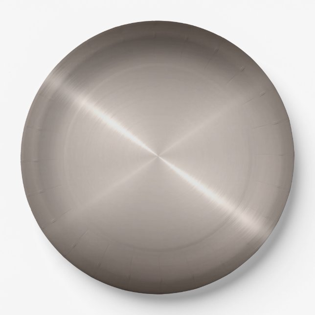 Cool Stainless Steel Metal #18 Pappteller (Vorderseite)