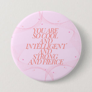 Cool, stark, kräftig, kräftig, Girl-Boss, inspirie Button