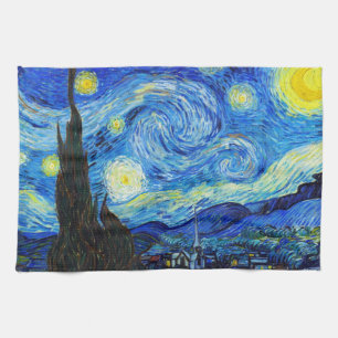 Cool Starry Night Vincent Van Gogh Gemälde Handtuch