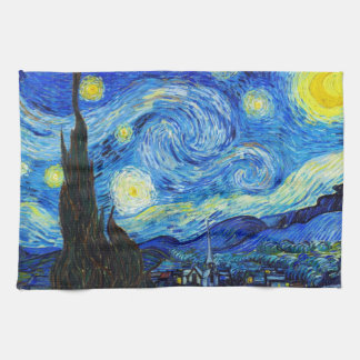 Cool Starry Night Vincent Van Gogh Gemälde Handtuch