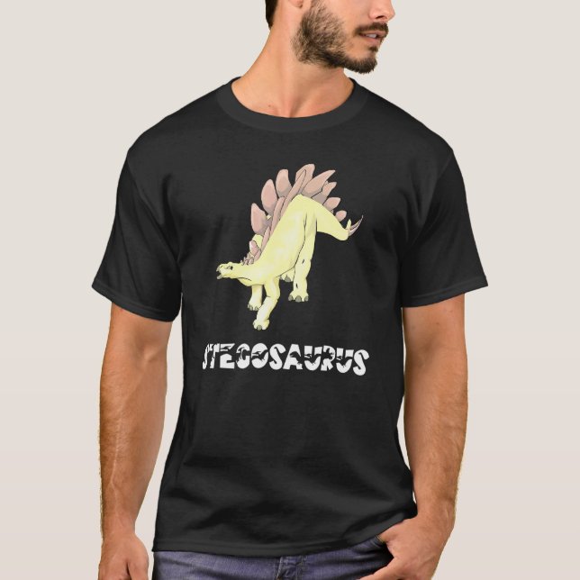 Cool Stegosaurus Dinosaur Dino Saurus Reptile Herb T-Shirt (Vorderseite)