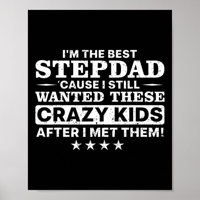 Cool Stepdad für Männer Vater Step Vater Parenthot Poster (Vorne)