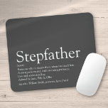Cool Stepfather, Stepdad Definition Spaß grau Mousepad<br><div class="desc">Personalisieren Sie für Ihren Stiefvater oder Stiefvater ein einzigartiges Geschenk für den Tag,  Geburtstag,  Weihnachten oder jeden Tag,  den Sie gewollt haben,  um zu zeigen,  wie viel er Ihnen bedeutet. Ein idealer Weg,  ihm zu zeigen,  wie phantastisch er jeden Tag ist. Entwickelt von Thisisnotme©</div>