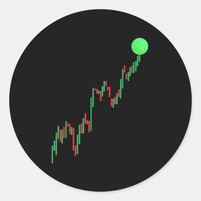 Cool Stock Trading Art For Men Women Day Trader St Runder Aufkleber (Vorderseite)