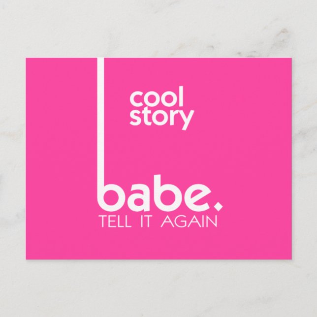 COOL STORY BABE Moderner Stil Postkarte (Vorderseite)