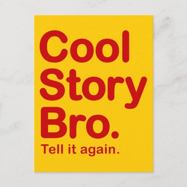 Cool Story Bro. Postkarte (Vorderseite)