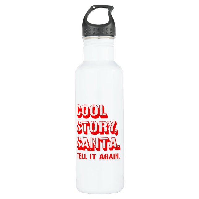 COOL STORY SANTA -.png Trinkflasche (Vorderseite)