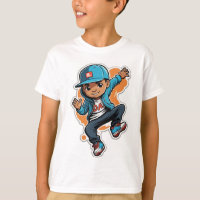 Cool Street Style Boy Cartoon-Zeichenketten-Aufkle