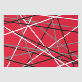 Cool Strickgitarre Rot Grau Schwarz Seidenpapier