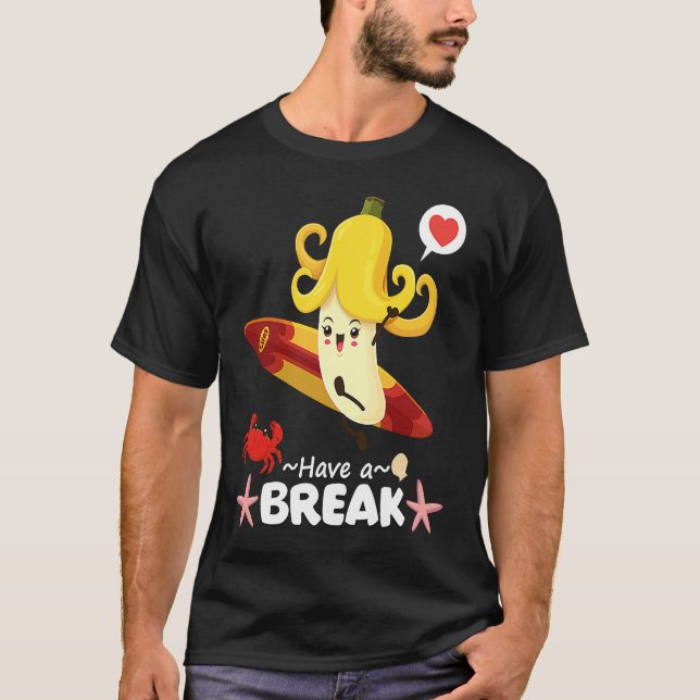 Cool Summer Banana Illustration Outfit Graphic Sty T-Shirt (Vorderseite)