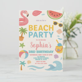 Cool Summer Beach Anniversaire Invitation & Décor
