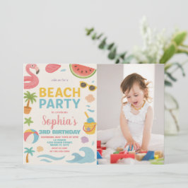 Cool Summer Beach Anniversaire Invitation & Décor