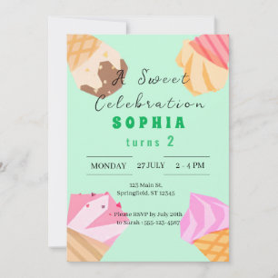 Cool Summer Popsicle Anniversaire Invitation
