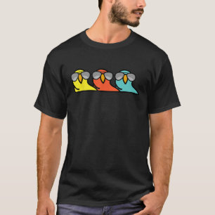 Cool Sunglassegruppe Party Parrot Niedlicher Spaß  T-Shirt