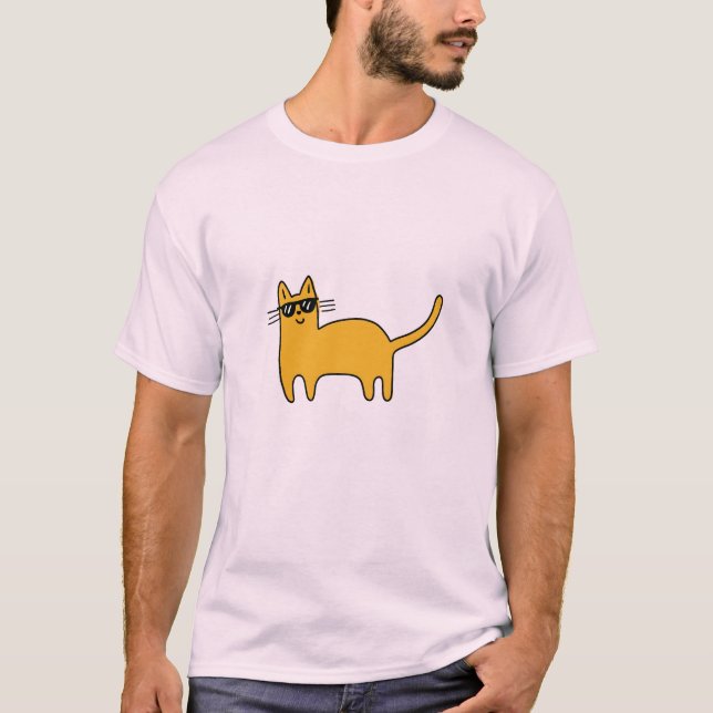 Cool Sunglasses Cat T-Shirt (Vorderseite)