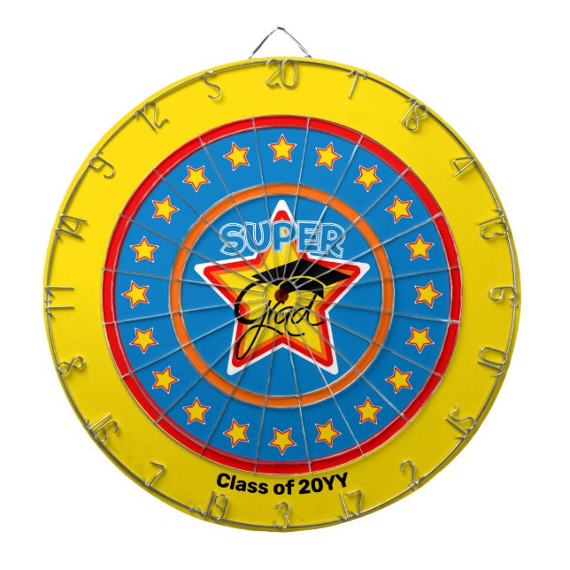 Cool Super Grad - Abschluss Dartboard personalisie Dartscheibe (vorne)