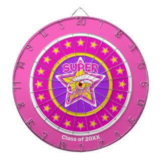 Cool Super Grad Pink - Personalisieren Sie das Jah Dartscheibe